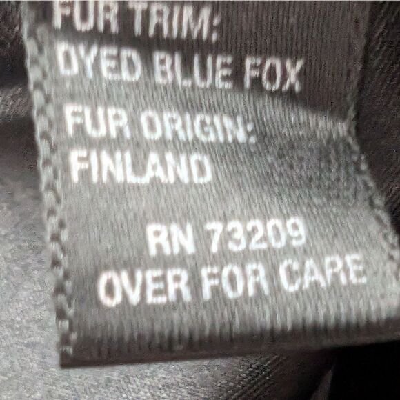 Genuine fox  fur trimmed wool full length Longline coat overcoat size 4 … - Picture 10 of 11
